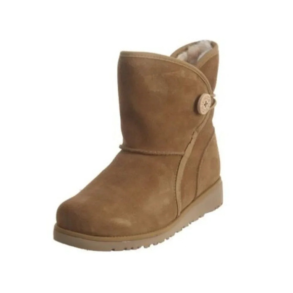 UGG Fabian 1016806Y Little Kids Chestnut Sheepskin Mid Top Casual Boots UGG280
